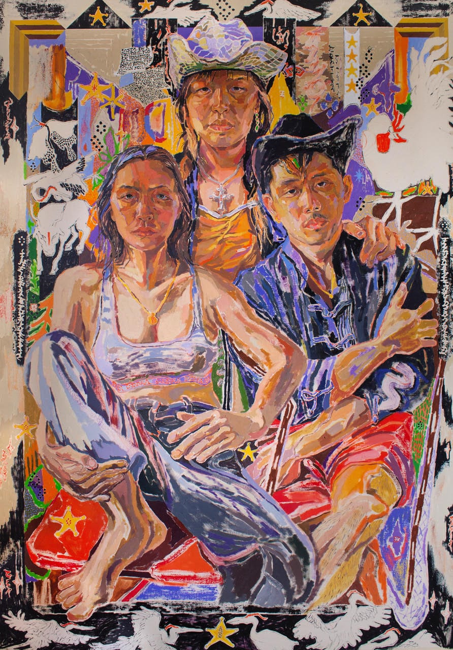 Engage in Dialogue With the Diligently Layered Paintings of Oscar yi